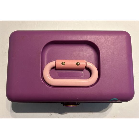 Vintage Caboodles Makeup Case W/ 2 Pull Out Trays Mint Green/Purple Model 2602 - Picture 5 of 8